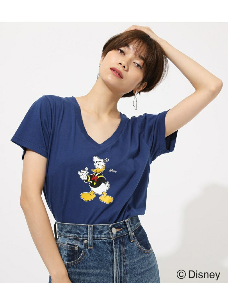 【SALE／50%OFF】HI DONALD Vneck TEE AZUL by moussy アズールバイマウジー カットソー Tシャツ ブルー【RBA_E】[Rakuten Fashion]のサムネイル