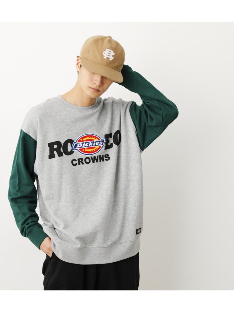 メンズDICKIESバイカラースウェットトップス RODEO CROWNS WIDE BOWL ロデオクラウンズワイドボウル シャツ/ブラウス 長袖シャツ ベージュ ネイビー グレー【送料無料】[Rakuten Fashion]