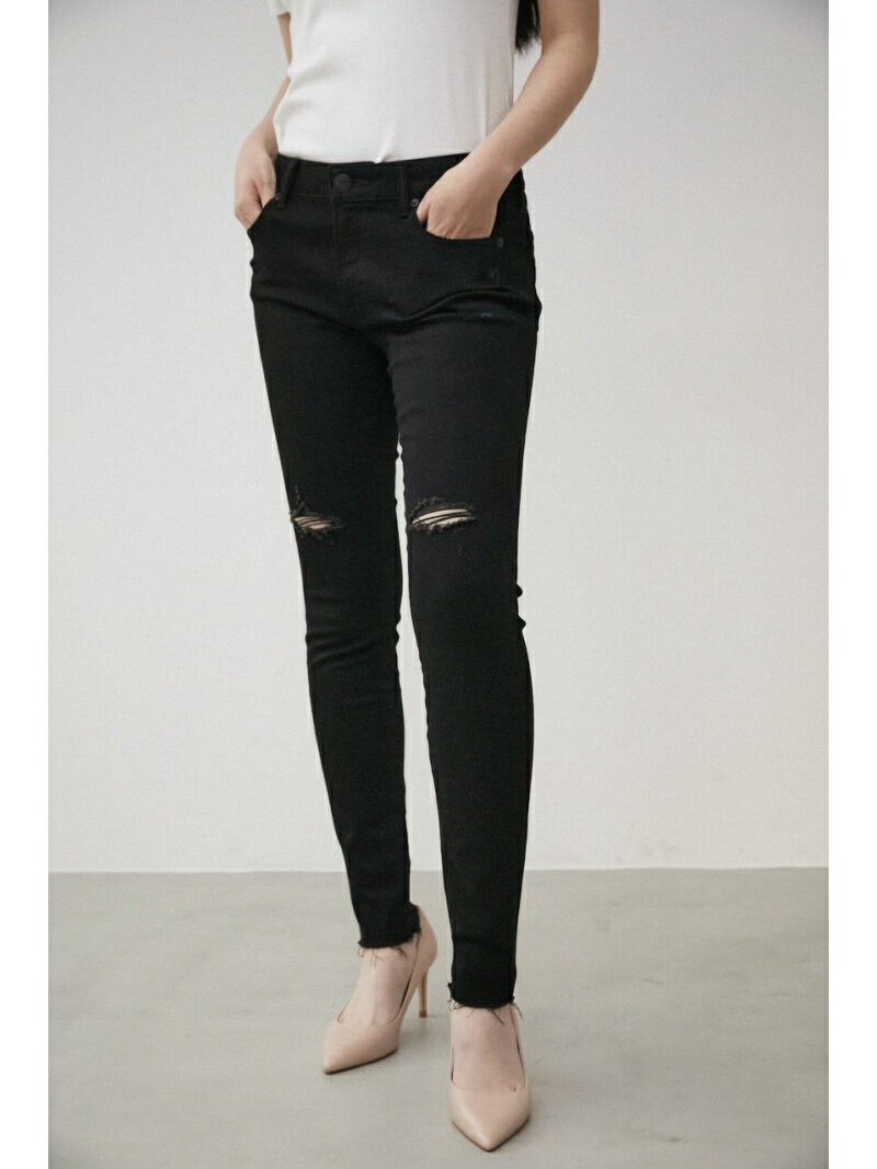 CRASH DENIM SKINNY III AZUL BY MOUSSY アズールバイマウジー パンツ ジーンズ・デニムパンツ ブラック ブルー【送料無料】[Rakuten F..