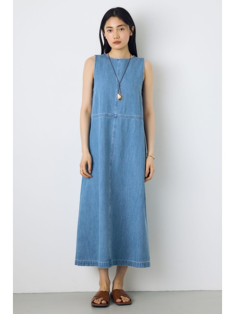 甘撚りデニムワンピース AZUL BY MOUSSY アズールバイマウジー ワンピース・ドレス ワンピース【送料無料】[Rakuten Fashion]
