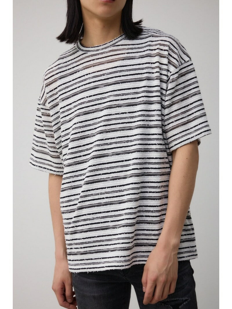 シアーマルチボーダートップスAZU...