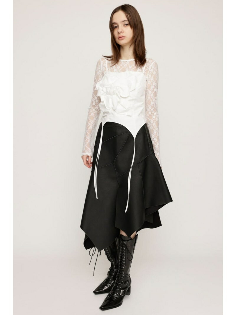Rakuten - 【SALE／60%OFF】RANDOM HEM F/LEATHER ミディアムスカート SLY スライ スカート ミディアムスカート ブラック【RBA_E】【送料無料】[Rakuten Fashion]