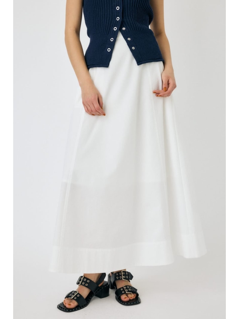 樂天商城 - 【SALE／60%OFF】SUCKER FLARE スカート MOUSSY マウジー スカート ロング・マキシスカート ホワイト ブラック【RBA_E】【送料無料】[Rakuten Fashion]