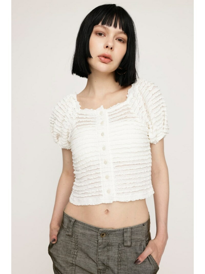 樂天商城 - 【SALE／20%OFF】FRILL PUFF CUT トップス SLY スライ トップス カットソー・Tシャツ ブラック グリーン ホワイト【RBA_E】【送料無料】[Rakuten Fashion]