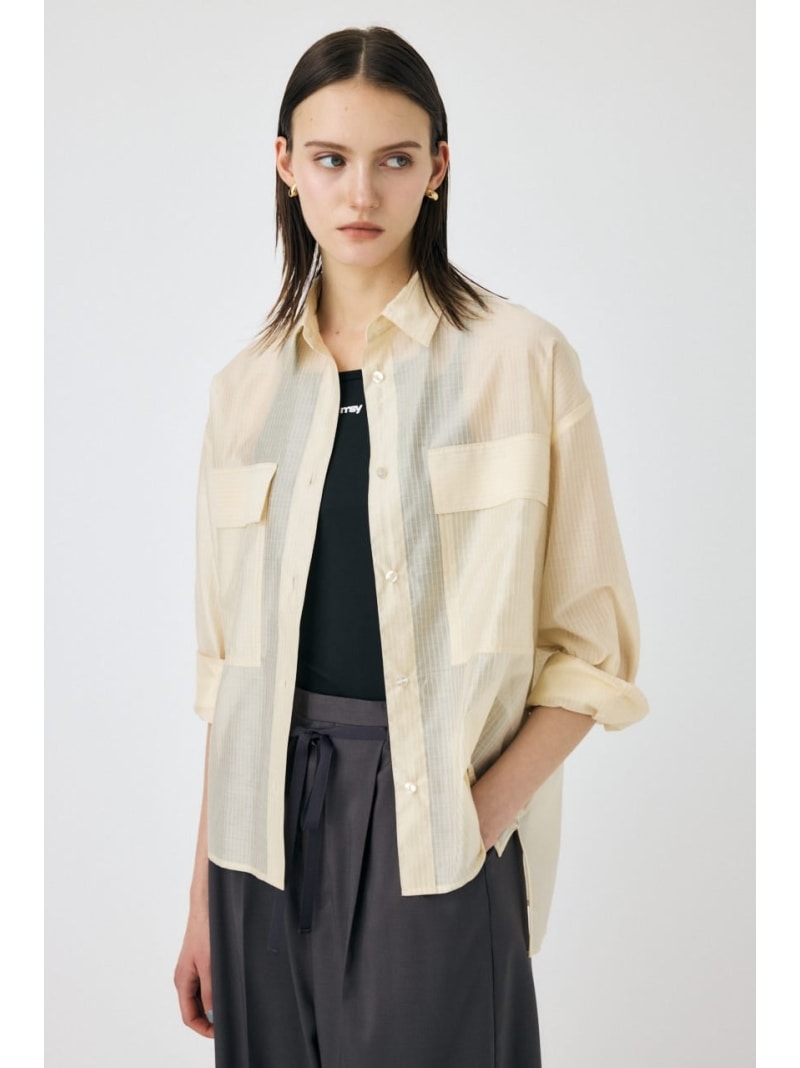 Rakuten - 【SALE／50%OFF】RIP MILITARY シャツ MOUSSY マウジー トップス シャツ・ブラウス ブラック カーキグリーン【RBA_E】【送料無料】[Rakuten Fashion]