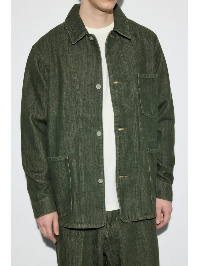 リラックスデニムカバーオール AZUL BY MOUSSY アズールバイマウジー ジャケット・アウター デニムジャケット カーキグリーン【送料無料】[Rakuten Fashion]