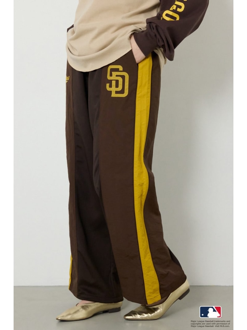 (MLB)ドッキングトラックパンツ RODEO CROWNS WIDE BOWL ロデオクラウンズワイドボウル パンツ その他のパンツ ネイビー ブラウン