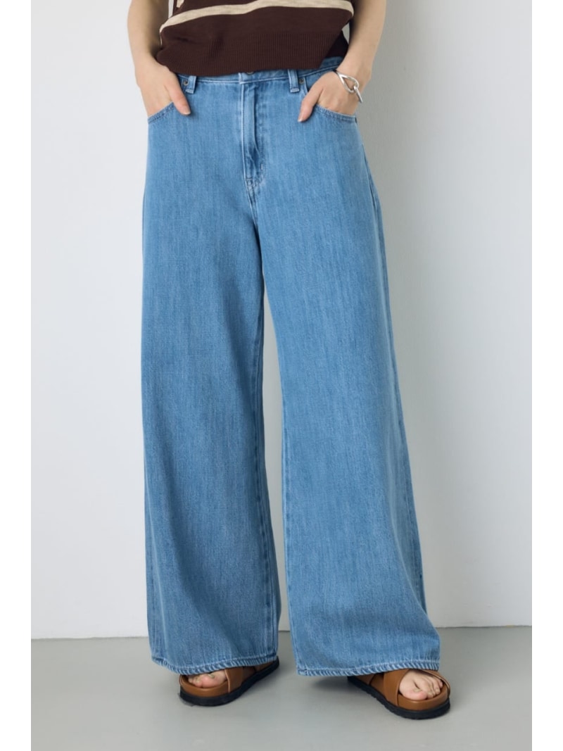Rakuten - AZUL DENIM 甘撚りバギーパンツ AZUL BY MOUSSY アズールバイマウジー パンツ ジーンズ・デニムパンツ【送料無料】[Rakuten Fashion]