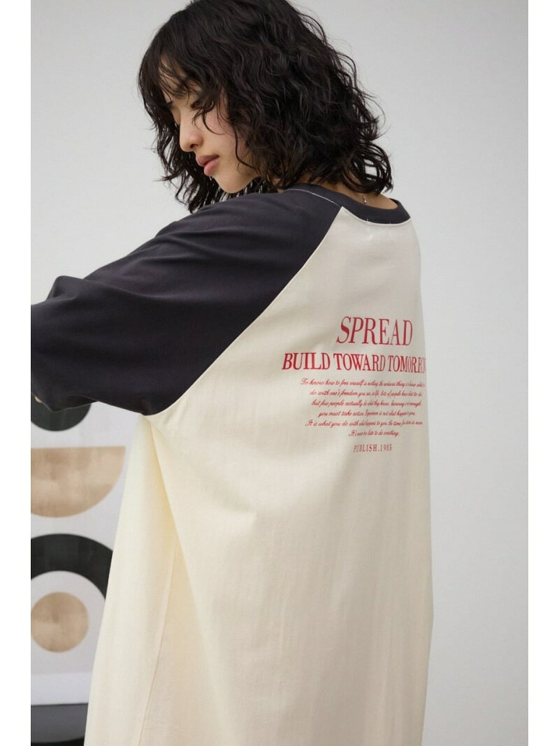 【SALE／50%OFF】ラグランTシャツワンピース AZUL BY MOUSSY アズールバイマウジー ワンピース・ドレス ワンピース ホワイト ブラック【RBA_E】[Rakuten Fashion]