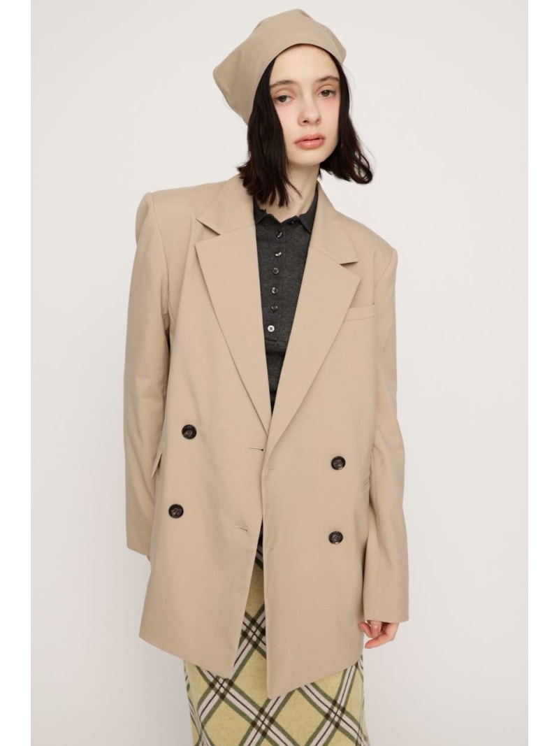 Rakuten - BOXY TAILORED ジャケット SLY スライ ジャケット・アウター その他のジャケット・アウター ネイビー ベージュ【送料無料】[Rakuten Fashion]