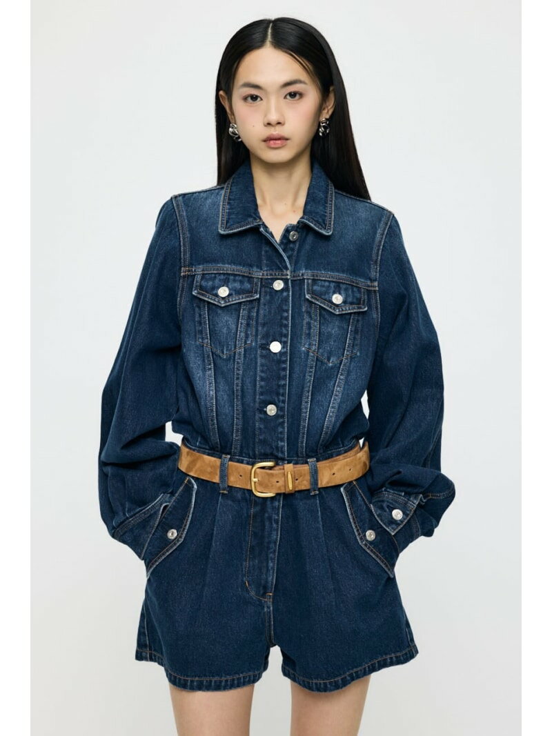 【SALE/10%OFF】DENIM SHORT Jumpsuit MOUSSY All-in-one/Overalls All-in-one/Jumpsuit【RBA_E】【Free Shipping】[Rakuten Fashion]