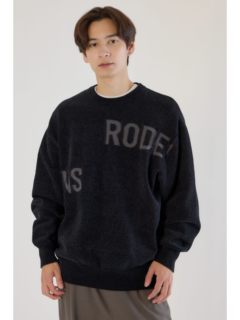 ランダムロゴモールニット RODEO CROWNS WIDE BOWL ロデオクラウンズワイドボウル トップス ニット ネイビー ベージュ ブラック【送料無料】[Rakuten Fashion]