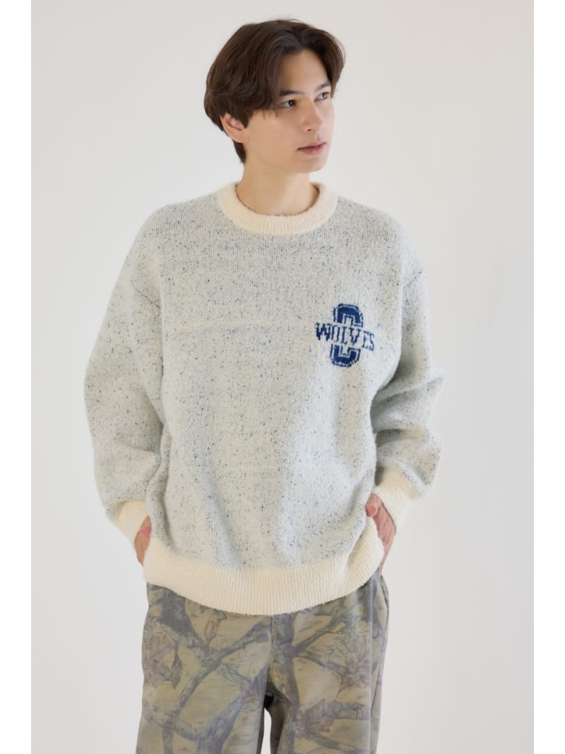 Wolf man ニット RODEO CROWNS WIDE BOWL ロデオクラウンズワイドボウル トップス ニット ブラック レッド ホワイト【送料無料】[Rakuten Fashion]