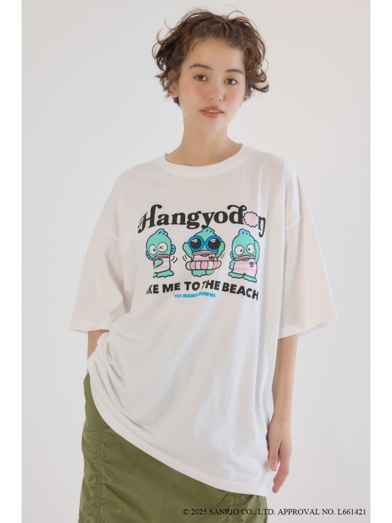 (サンリオキャラクターズ)ビーチハンギョドンTシャツ RODEO CROWNS WIDE BOWL ロデオクラウンズワイドボウル トップス カットソー・Tシャツ ホワイト【送料無料】[Rakuten Fashion]