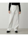 HIGH WAIST DENIM WIDE 3 AZUL BY MOUSSY アズールバイマウジー パンツ ジーンズ・デニムパンツ ホワイト ブラウン【送料無料】[Rakute..