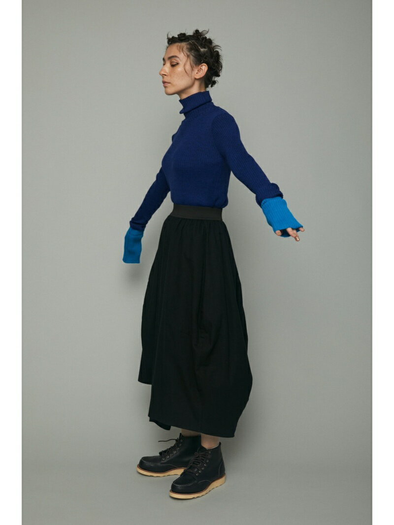 【SALE／30 OFF】Balloon asymmetry skirt HeRIN.CYE ヘリンドットサイ スカート ミディアムスカート ブラック【RBA_E】【送料無料】 Rakuten Fashion