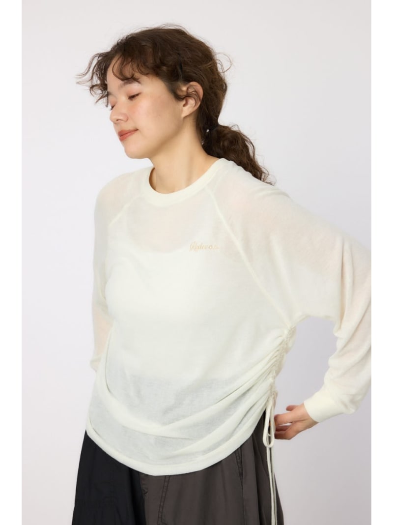 Rakuten - 【SALE／50%OFF】サイドシャーリングルーズトップス RODEO CROWNS WIDE BOWL ロデオクラウンズワイドボウル トップス カットソー・Tシャツ ブラック【RBA_E】[Rakuten Fashion]
