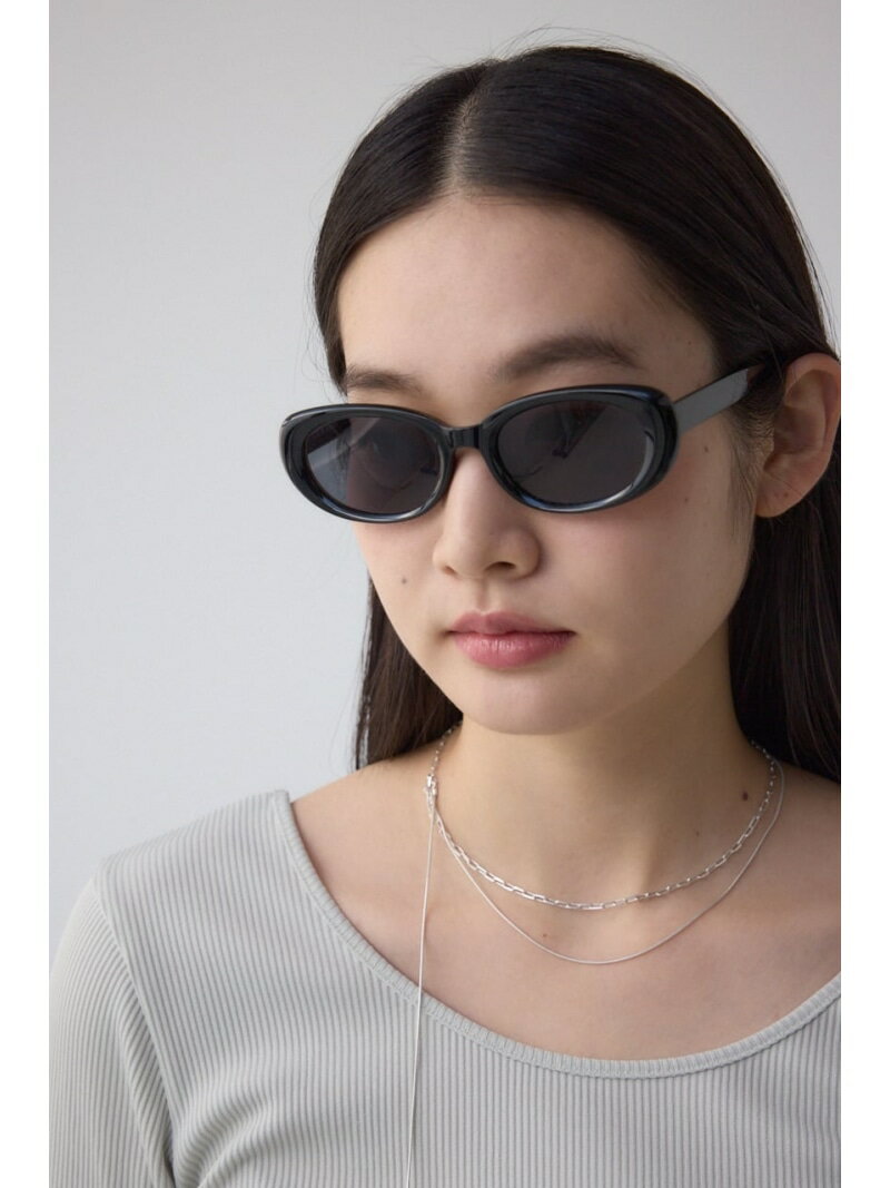 スリムオーバルアイウェア AZUL BY MOUSSY アズールバイマウジー ファッション雑貨 サングラス ブラック[Rakuten Fashion](4)