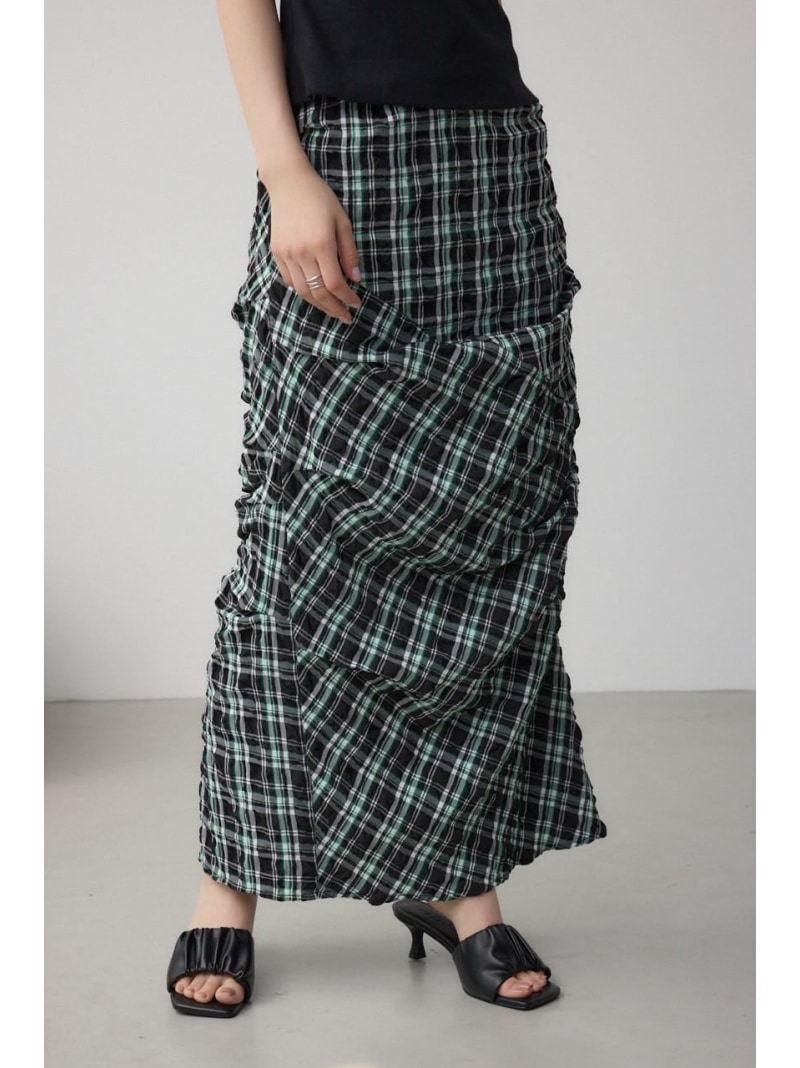 【SALE／50%OFF】タックドレープチェックスカート AZUL BY MOUSSY アズールバイマ...