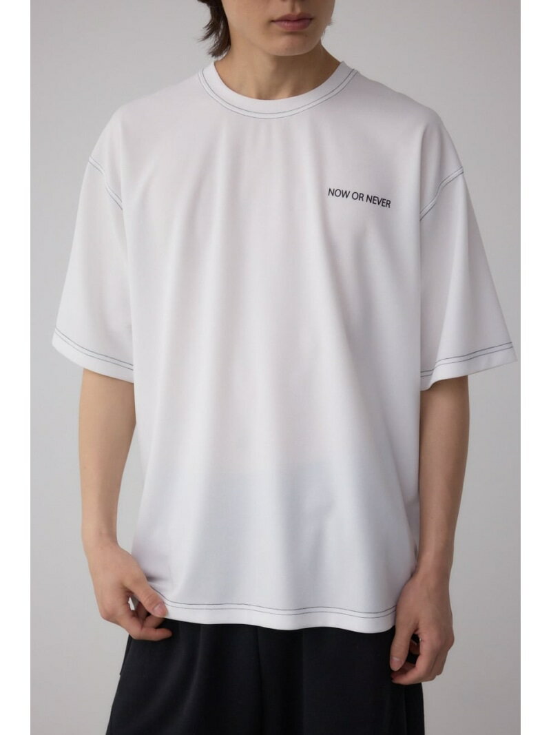 【SALE／50%OFF】オープンステッチロゴTシャツ AZUL BY MOUSSY アズールバイマウジー トップス カットソー・Tシャツ ブラック グレー ホワイト【RBA_E】[Rakuten Fashion]