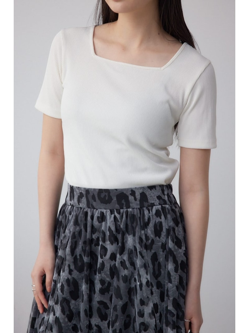 2WAYドライタッチリブトップス AZUL BY MOUSSY アズールバイマウジー トップス カットソー・Tシャツ ホワイト ブラック ベージュ レッド