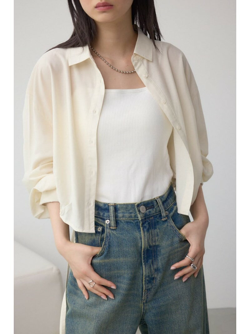 Rakuten - 【SALE／50%OFF】ラウンドヘムドロストシャツ AZUL BY MOUSSY アズールバイマウジー トップス シャツ・ブラウス ブラック ホワイト【RBA_E】[Rakuten Fashion]