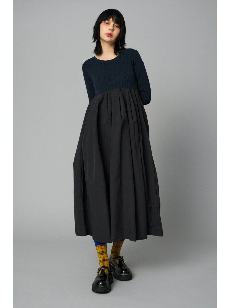 Mountain form dress HeRIN.CYE ヘリンドットサイ ワンピース・ドレス ワンピース ネイビー グレー ホワイト【送料無料】[Rakuten Fashion]