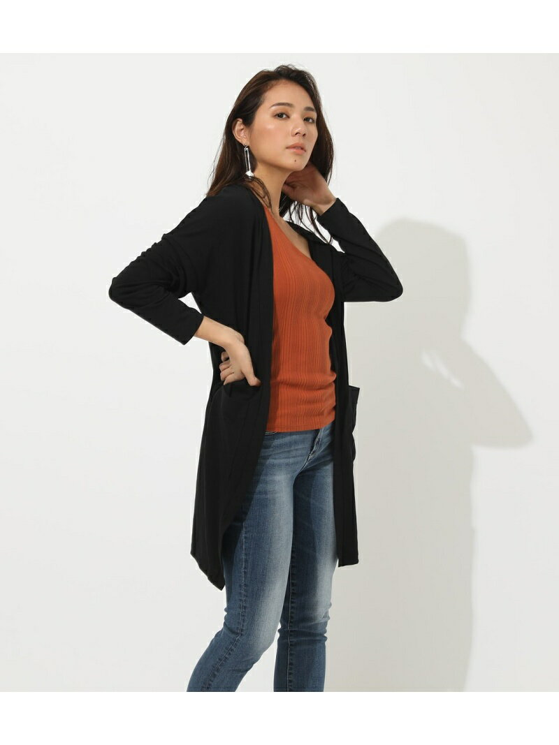 【SALE／25%OFF】ICE CLEAN LOOSE CARDIGAN AZUL by moussy アズールバイマウジー ニット カーディガン ブラック【RBA_E】[Rakuten Fashion]