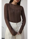 【SALE/50%OFF】シアーランダムリブニットトップス AZUL BY MOUSSY アズールバイマウジー トップス ニット ブラウン グリーン グレー【R...