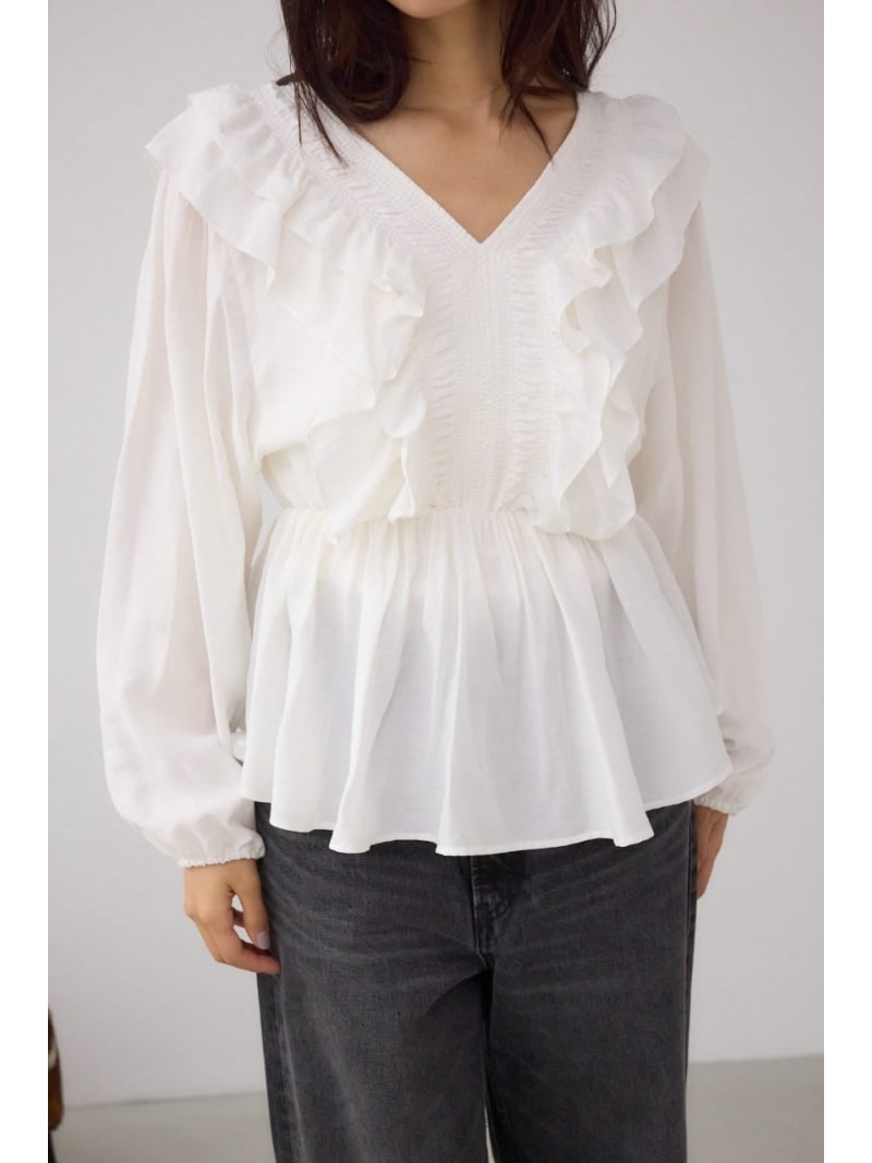 【SALE／40%OFF】ラッフルショルダー