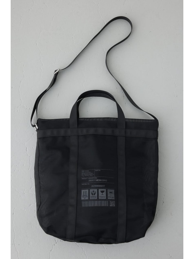 メッシュトートバッグ AZUL BY MOUSSY アズールバイマウジー バッグ その他のバッグ イエロー ブラック【送料無料】[Rakuten Fashion]