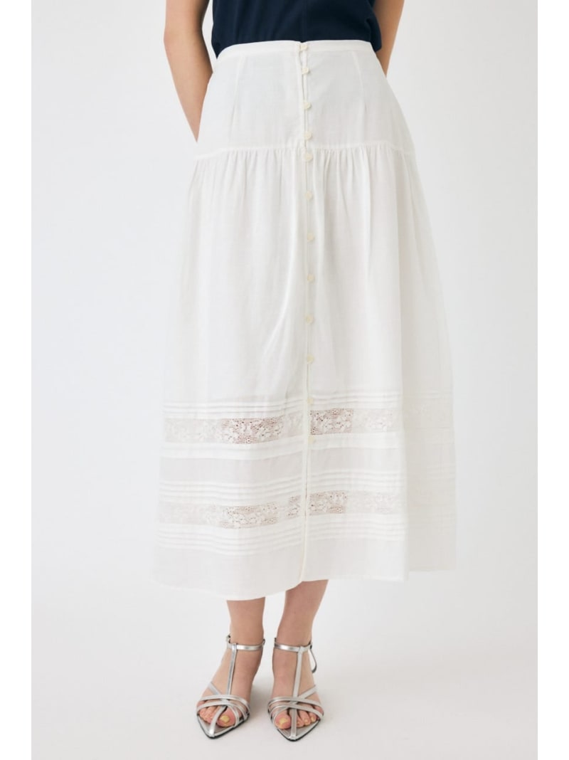 Rakuten - 【SALE／60%OFF】COTTON マキシスカート MOUSSY マウジー スカート ロング・マキシスカート ホワイト ブラック【RBA_E】【送料無料】[Rakuten Fashion]