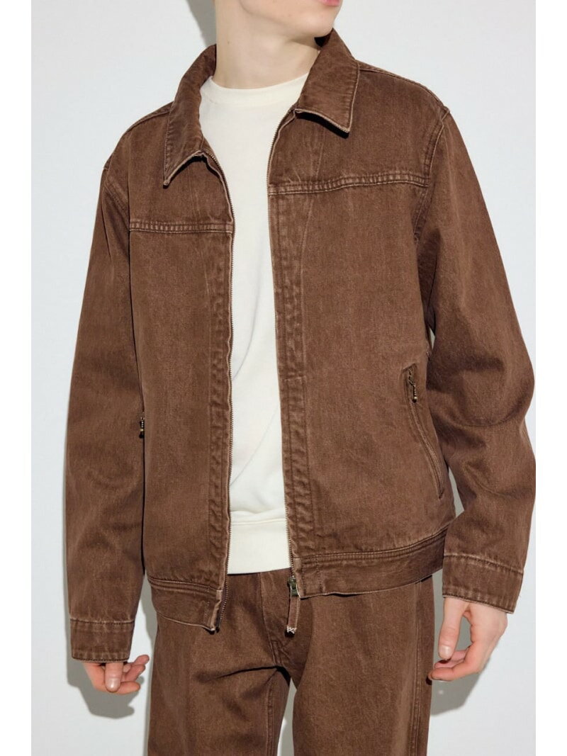 ファスナーデザインGジャン AZUL BY MOUSSY アズールバイマウジー ジャケット・アウター デニムジャケット ブラウン【送料無料】[Rakuten Fashion]