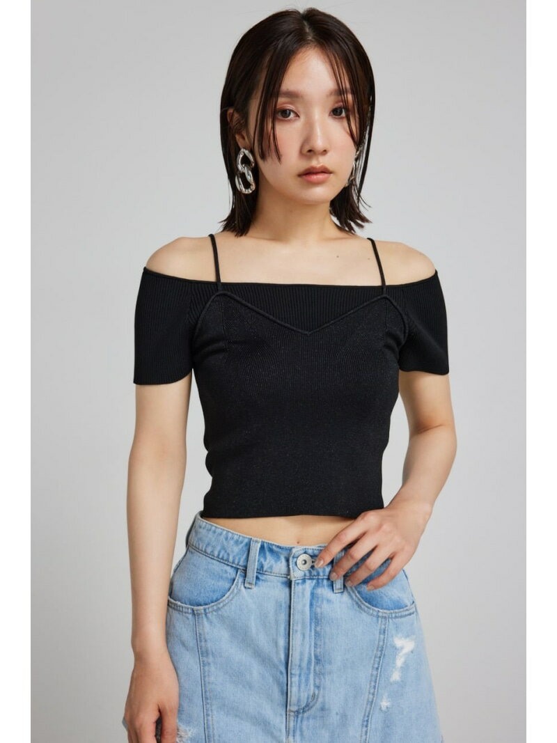 Rakuten - 【SALE／30%OFF】レイヤードニットトップス rienda リエンダ トップス ニット ホワイト ブラック【RBA_E】【送料無料】[Rakuten Fashion]
