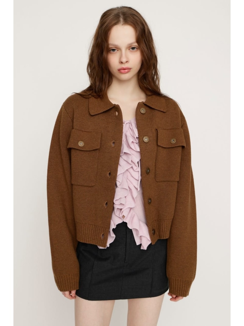 Rakuten - FRONT BUTTON KNIT カーディガン SLY スライ トップス カーディガン【送料無料】[Rakuten Fashion]