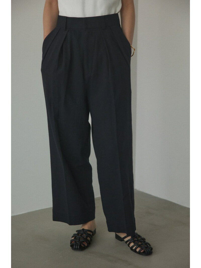 cotton linen tuck pants BLACK BY MOUSSY ubNoC}EW[ pc ̑̃pc ubN zCg sNyz[Rakuten Fashion]