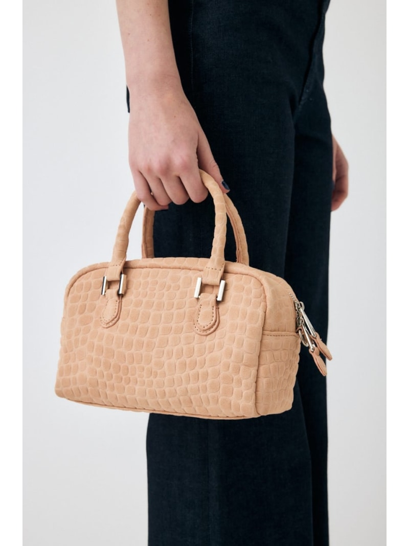 Rakuten - 【SALE／50%OFF】F/CROCO MINI ボストン バッグ MOUSSY マウジー バッグ その他のバッグ ブラック ピンク【RBA_E】【送料無料】[Rakuten Fashion]