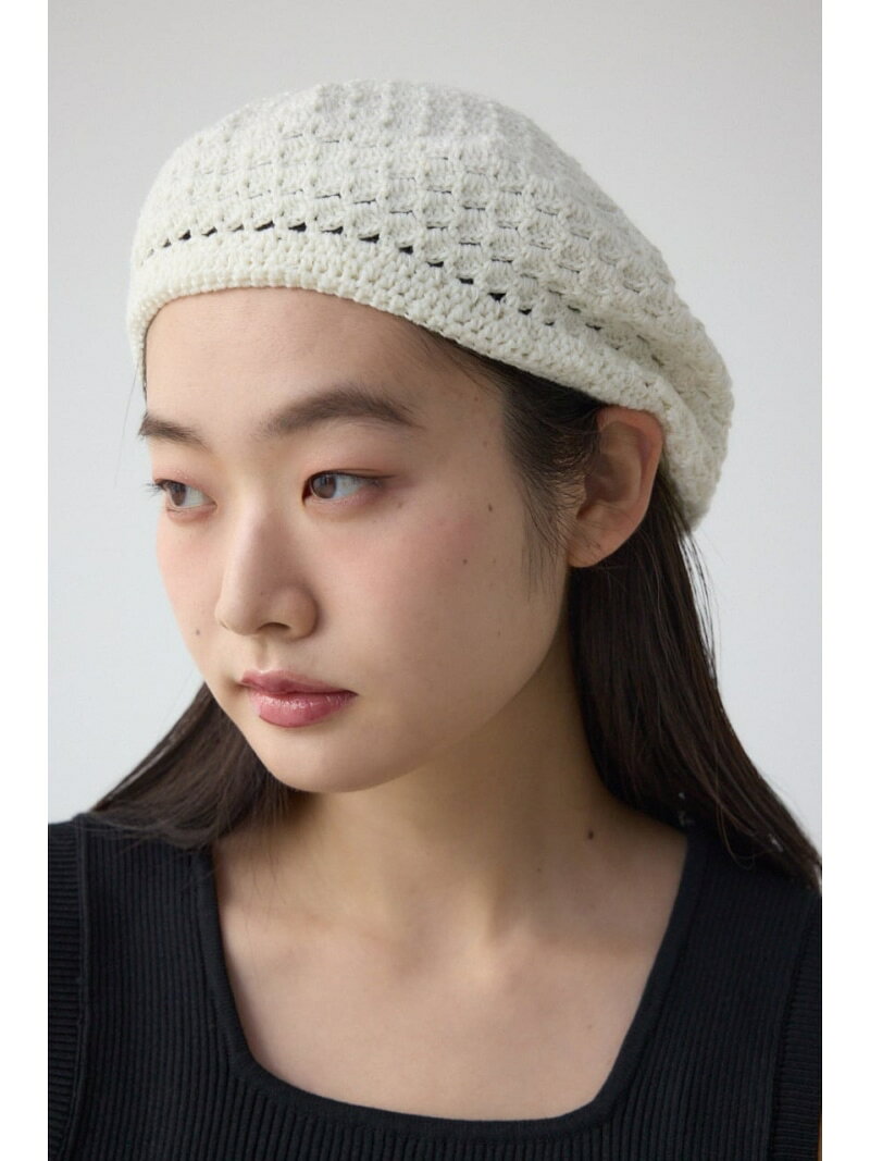 【SALE／30%OFF】カギアミニットベレー AZUL BY MOUSSY アズールバイマウジー 帽子...