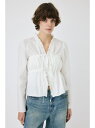 【SALE/30%OFF】FRONT RIBBON GATHER ブラウス MOUSSY マウジー トップス シャツ・ブラウス ブラック ホワイト【RBA_E】...
