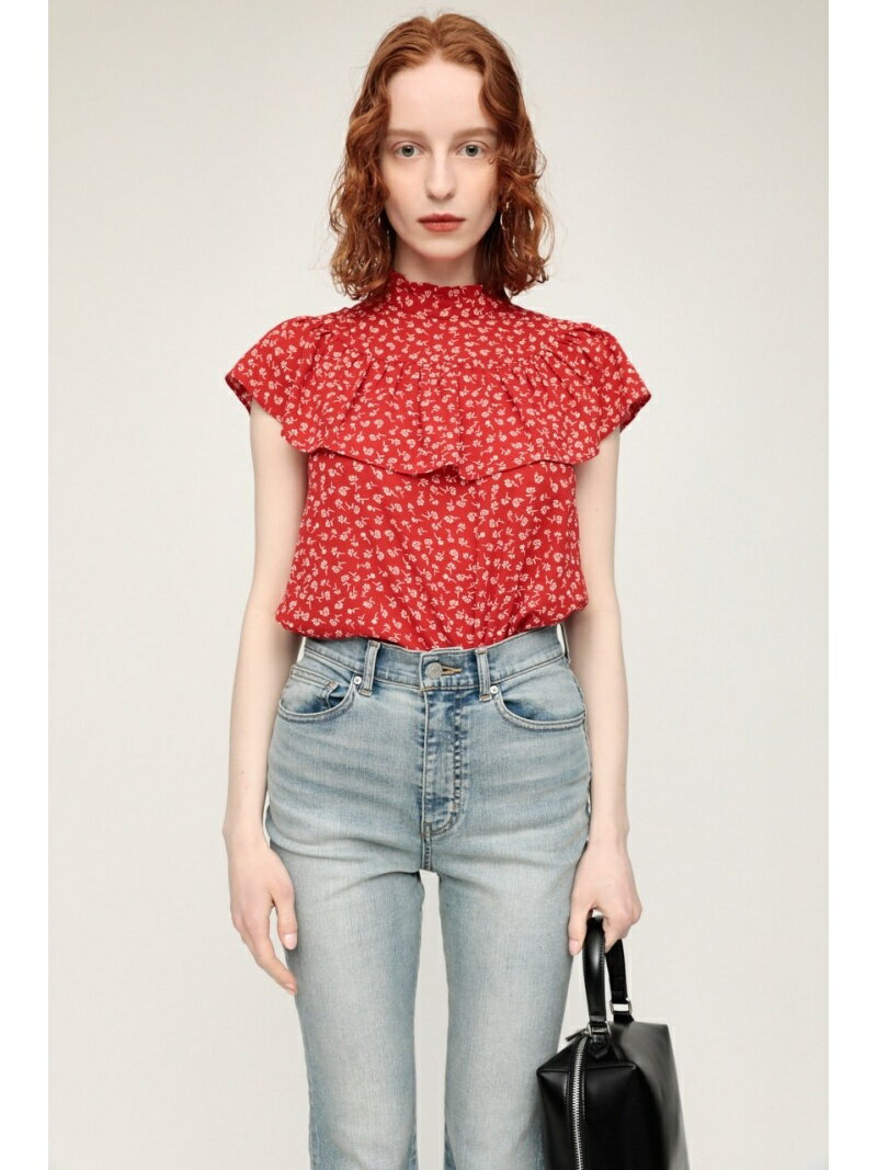 【SALE／50%OFF】TINY FLOWER FRILL トップス SLY スライ トップス ノースリーブ・タンクトップ レッド ネイビー【RBA_E】[Rakuten Fashion]のサムネイル