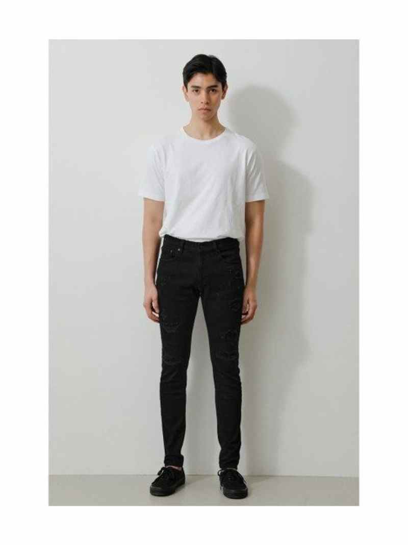 VINTAGE REPAIR SKINNY 2 AZUL BY MOUSSY アズールバイマウジー パンツ ジーンズ・デニムパンツ ブラック ブルー【送料無料】[Rakuten ..