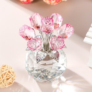 「11色選択可」WillingYou 女性 人気 k9クリスタル バラ花 11色 枯れない花 造花 薔薇 ローズ インテリア 誕生日 ギフト プレゼント 結婚祝 記念日 母の日 父の日 クリスマス 退職 お祝い ホワイトデー に適用 母 妻 彼女への贈り物 11カラー