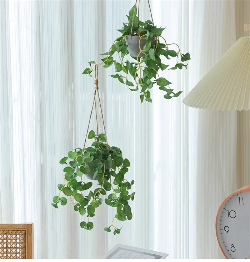 フェイクグリーン 吊り下げ 壁かけ ドウダンツツジ 人工 観葉植物 フェイク 造花 長さ33cm 1本 グリー..