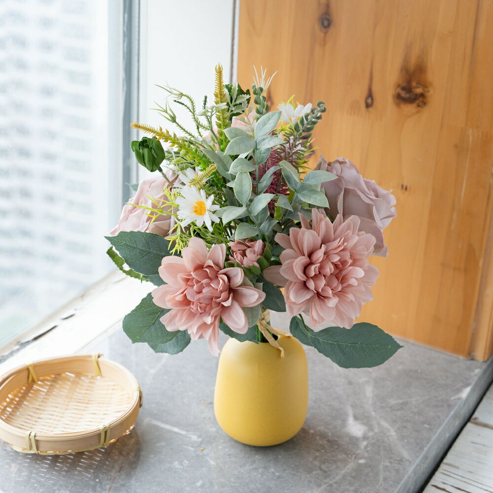 WillingYou 造花 ドライフラワー ブーケ 花束 アーティフィシャルフラワー アートフラワー プランツ ナチュラル インテリア ウェディング ディスプレイ ウェルカムボード お祝い ギフト プレゼント ガーデニング キッチン壁掛け デコレーション 1束入り