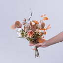 WillingYou 造花 ブーケ 花嫁ブーケ ウェディングブーケ インテリア フラワーアレンジメント 北欧スタイル 人工観葉植物 現代 シンプル ホテル オフ...