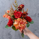 WillingYou 造花 ブーケ 花嫁ブーケ ウェディングブーケ インテリア フラワーアレンジメント 北欧スタイル 人工観葉植物 現代 シンプル ホテル オフ...