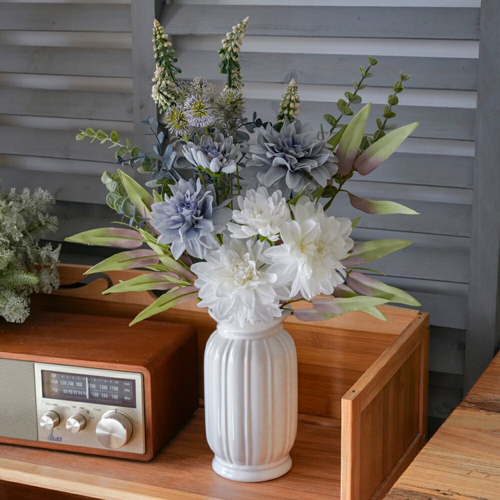 WillingYou 造花 ブーケ 花嫁ブーケ ウェディングブーケ インテリア フラワーアレンジメント 北欧スタイル 人工観葉植物 現代 シンプル ホテル オフィス 店舗 家の装飾 母の日 プレゼント ギフト そのまま飾れる 花束 1束入り purpleのサムネイル
