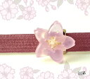 ★リニューアル★【可愛い小桜♪】金箔入りサクラとんぼ玉帯留め【あす楽対応】