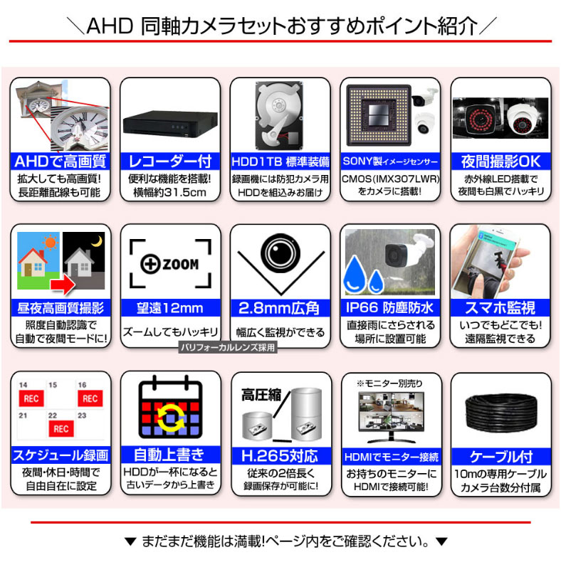 ���ȥ���� ���ȥ���饻�å� 400������ ���� �����3�楻�å� �ƻ륫��� AHD HDD 2TB AHD ���ѥ�� DVRSET-AHD504BT-003 �������б� ����̵�� ���륿����å�