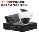 録画映像が劣化しないデジタルハイビジョンカメラ HD-SDI 2〜4TB HD-SDI フルハイビジョン 8ch 録画機 高画質 防雨 赤外線 暗視　監視カメラ 高性能 家庭用 防犯カメラセット 監視カメラセット DVRSET-HD027 【送料無料】